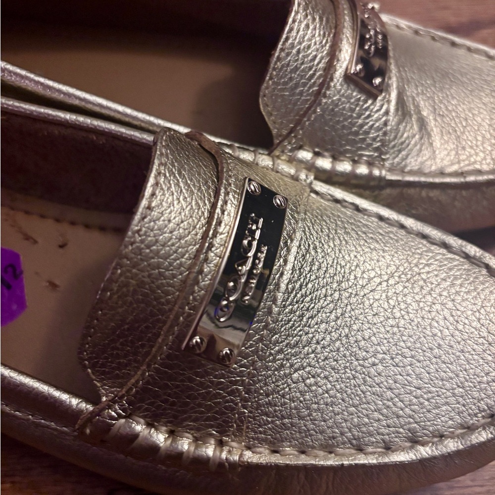 Coach Metallic Gold Penny Loafers - Women's - Picture 9 of 9